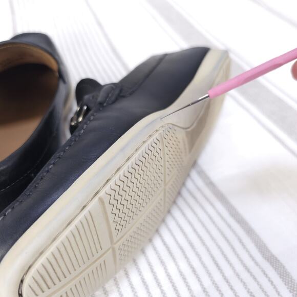 MAGNANNI Shoes Mens 8.5 Navy Blue Leather Bit Marbella Loafers Preppy Docksiders - Picture 14 of 14